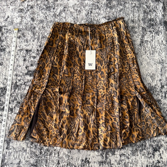 Worth Dresses & Skirts - Worth Brown Leopard Print A-Line Skirt